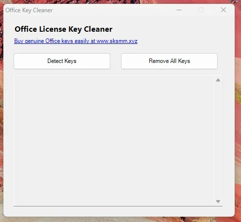 Office Key Cleaner — Office License Key Remove Tool